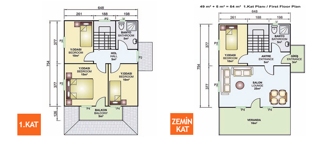 Kayseri Anahtar Teslim Prefabrik 122 mt 5 Kayseri Anahtar Teslim Prefabrik 122 mt - Görsel 3