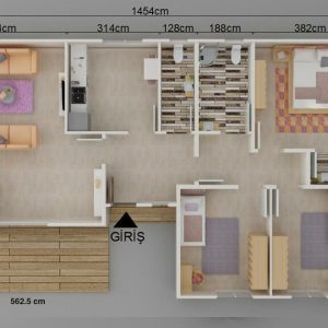Kayseri Prefabrik 123 mt 10 123mt prefabrik ev plan