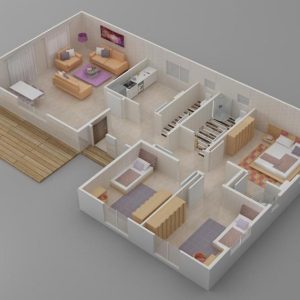 Kayseri Prefabrik 123 mt 9 123mt prefabrik ev plan1