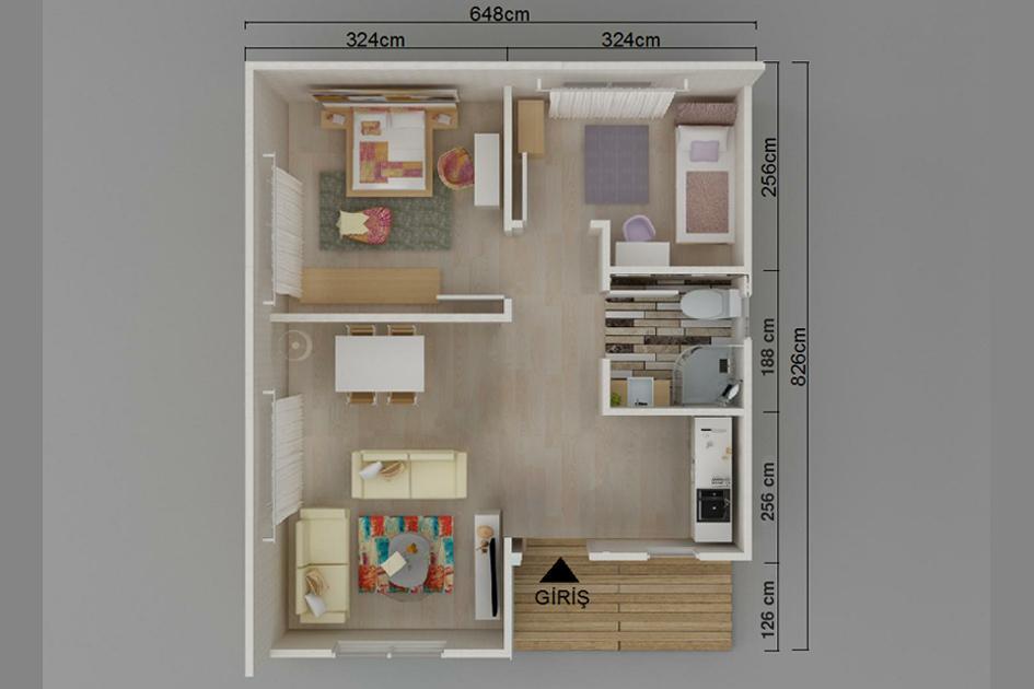 Kayseri Prefabrik 53 mt 4 Kayseri Prefabrik 53 mt - Görsel 2