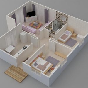 Kayseri Prefabrik 77 mt 7 77 mt2 prefabrik ev plan2
