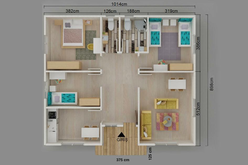 Kayseri Prefabrik 98 mt 3 Kayseri Prefabrik 98 mt - Görsel 2