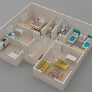 Kayseri Prefabrik 98 mt 6 96mt2 prefabrik ev plan2
