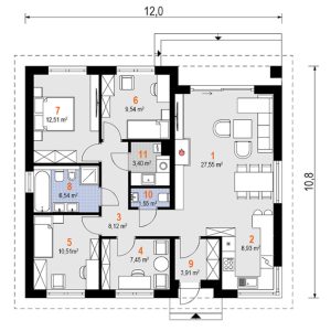130 mt betonarme ev plan
