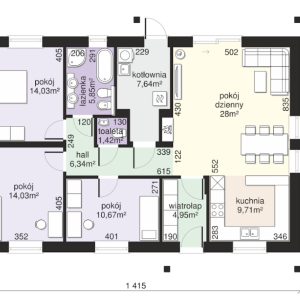 132 mt betonarme ev plan