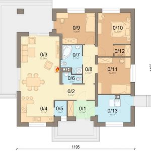 142 mt betonarme ev plan